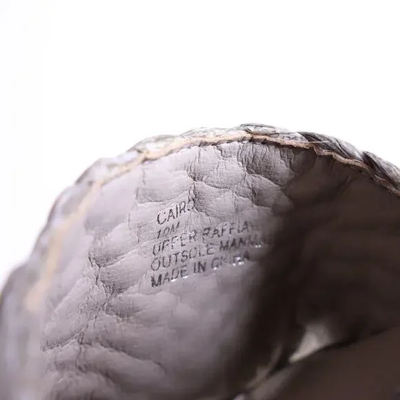 BEACH by Matisse Cairo Platform Sandal Gray Raffia Slip Espadrille Women's 10M - Picture 6 of 6